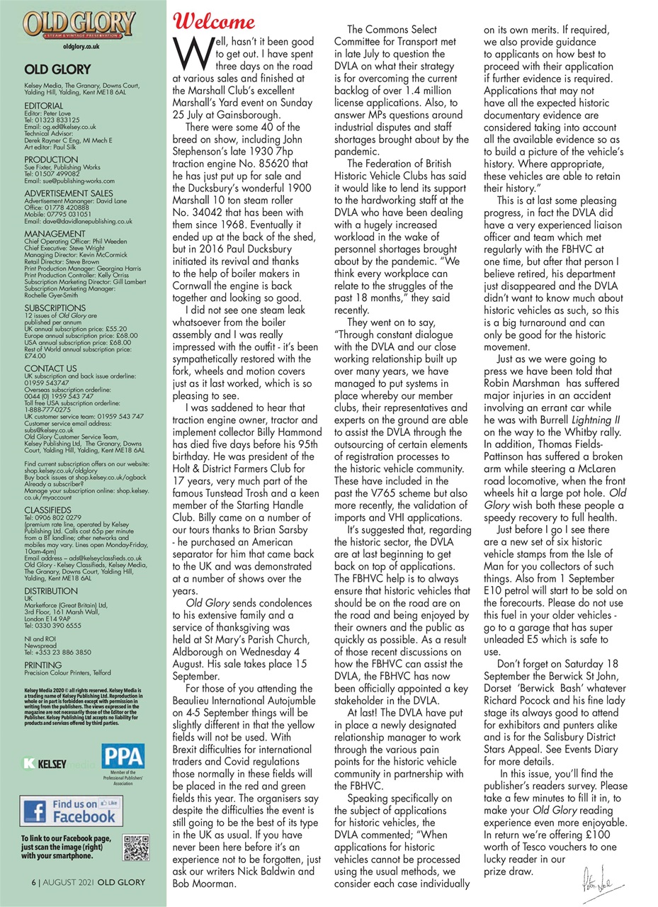 Old Glory Magazine Preview Pages