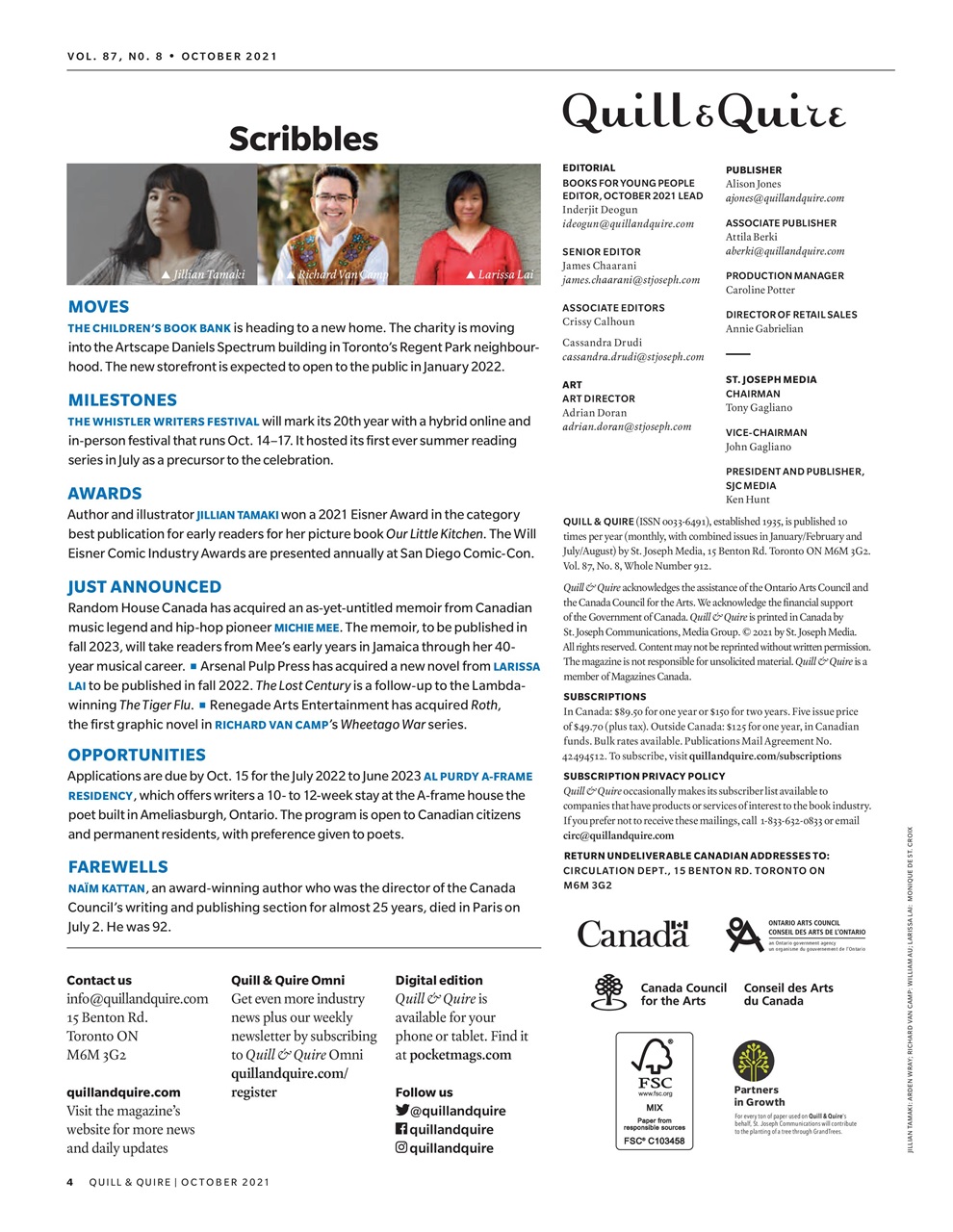 Quill & Quire Preview Pages