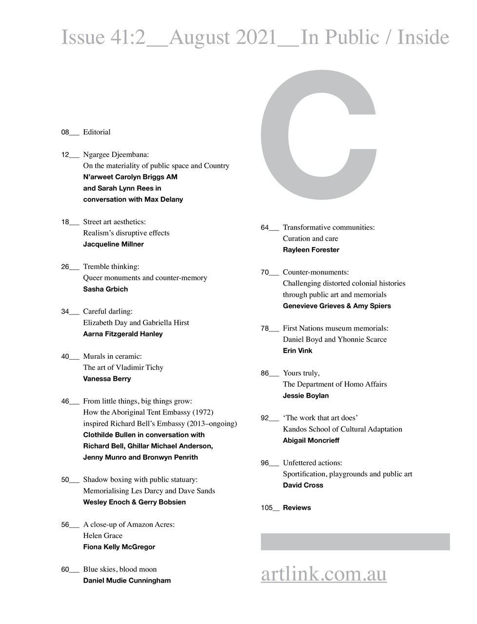 Artlink Magazine Preview Pages