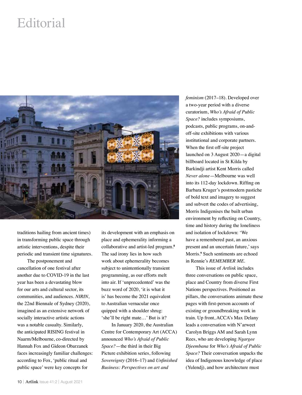 Artlink Magazine Preview Pages