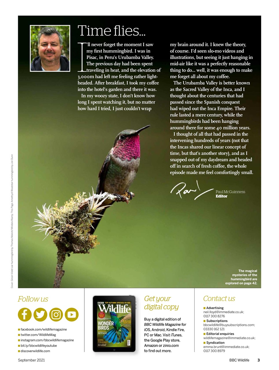 BBC Wildlife Magazine Preview Pages