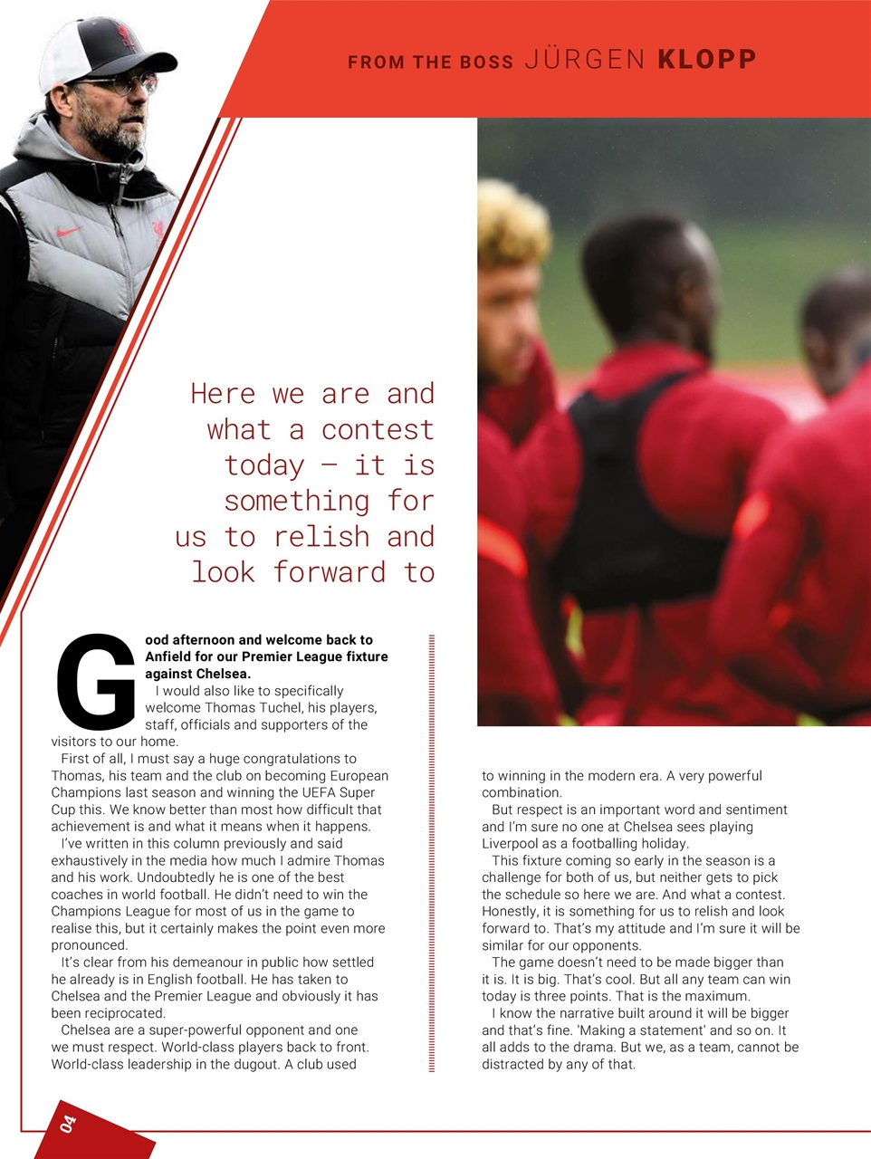Liverpool FC Programmes Preview Pages