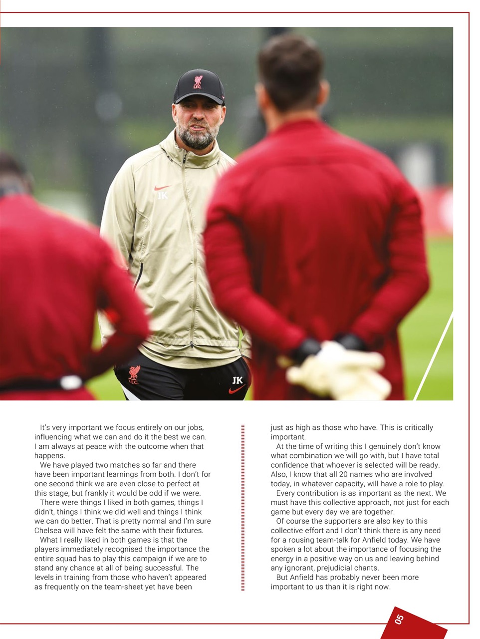 Liverpool FC Programmes Preview Pages