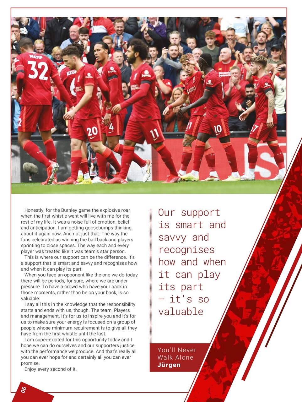 Liverpool FC Programmes Preview Pages