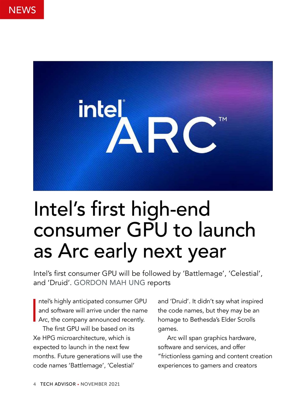 Tech Advisor Preview Pages