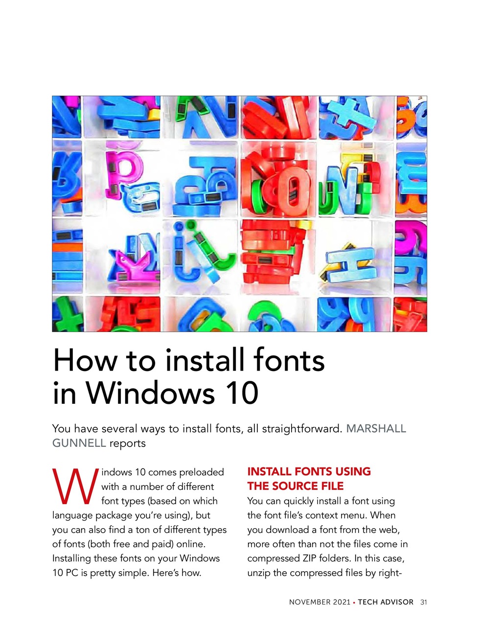 Tech Advisor Preview Pages