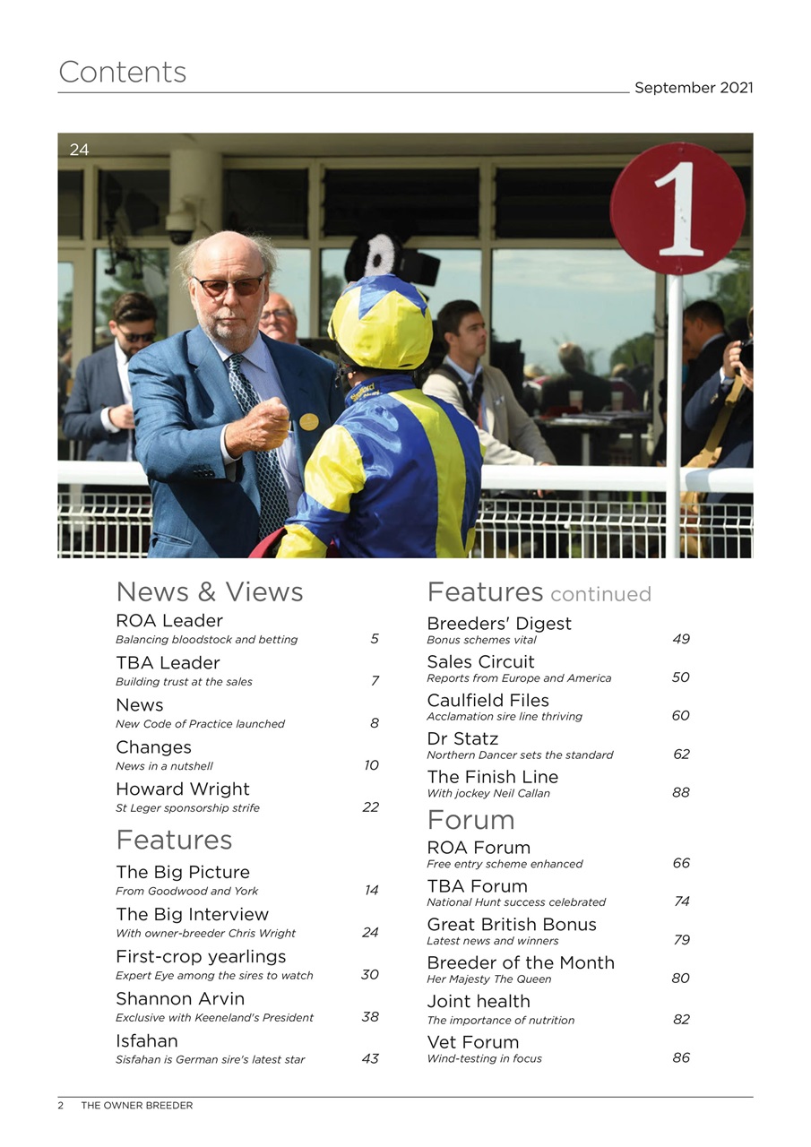 The Owner Breeder Preview Pages