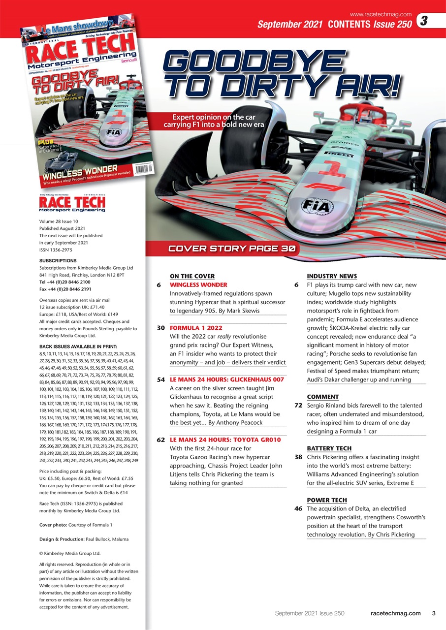 Race Tech Preview Pages