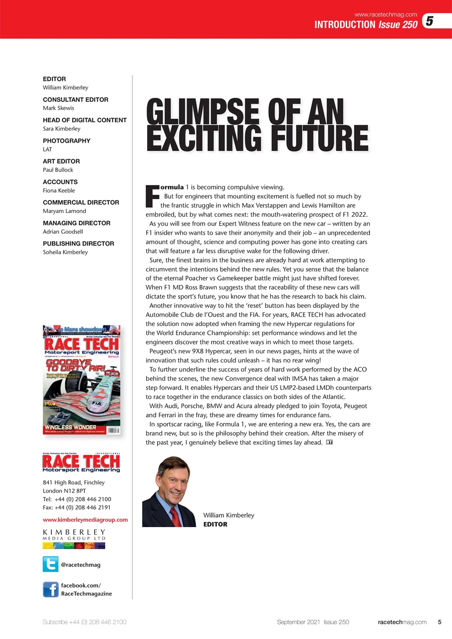 Race Tech Preview Pages