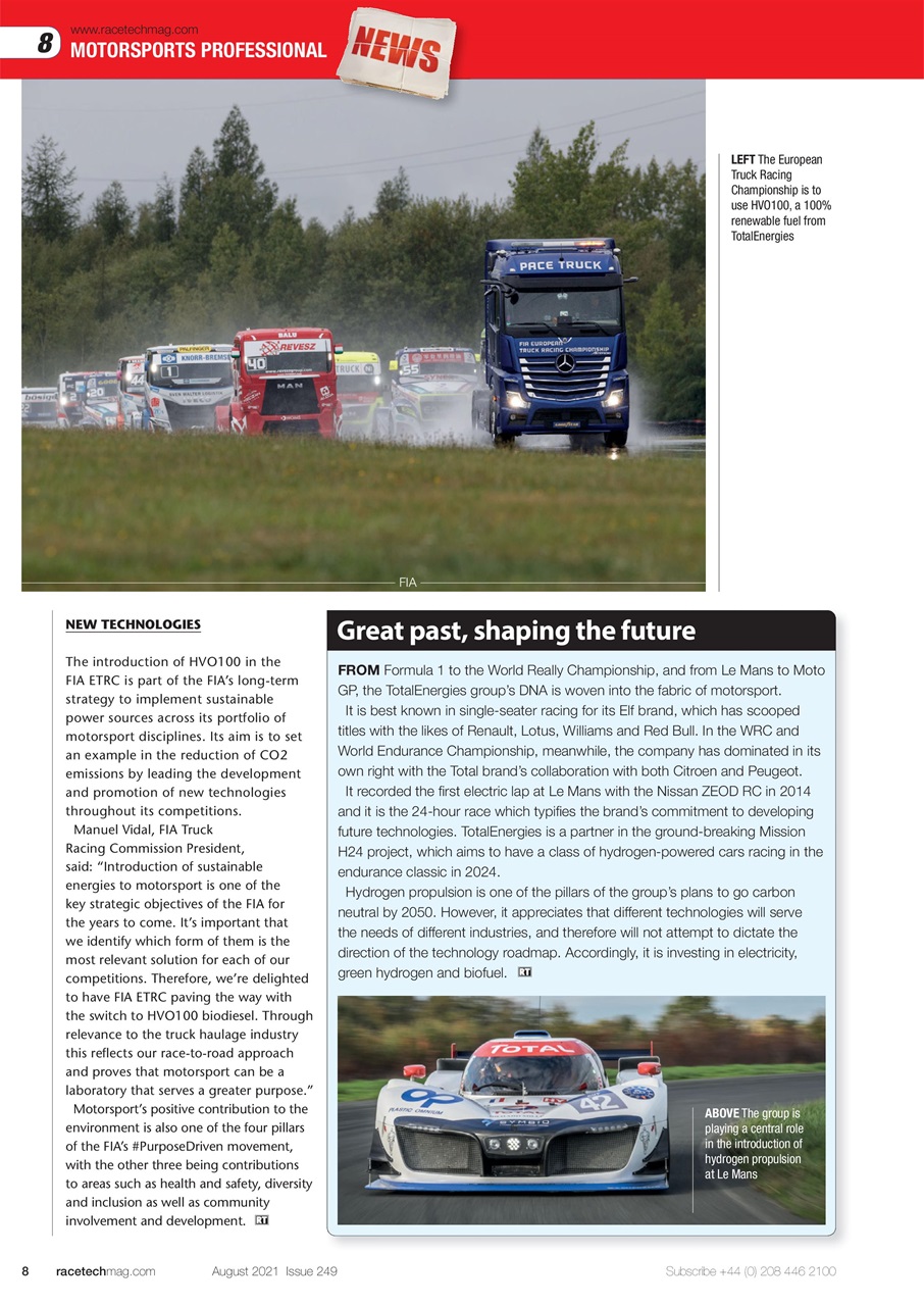 Race Tech Preview Pages