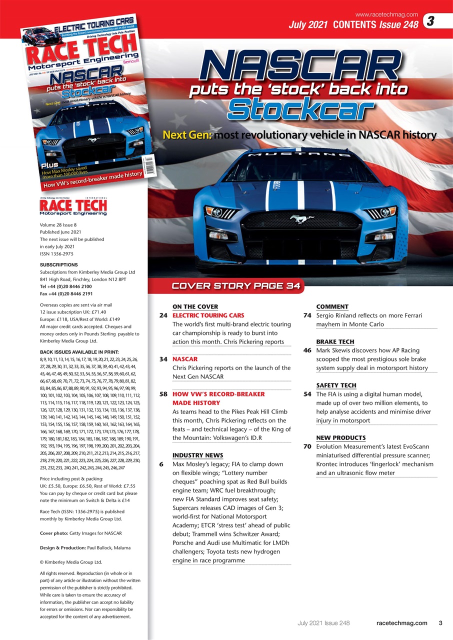 Race Tech Preview Pages