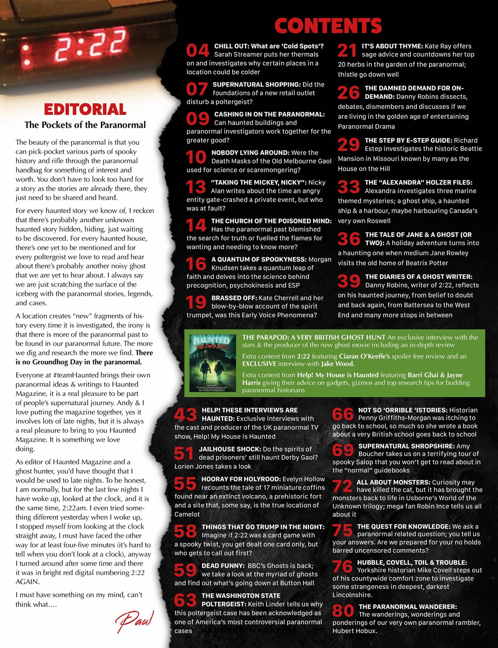 Haunted Magazine Preview Pages