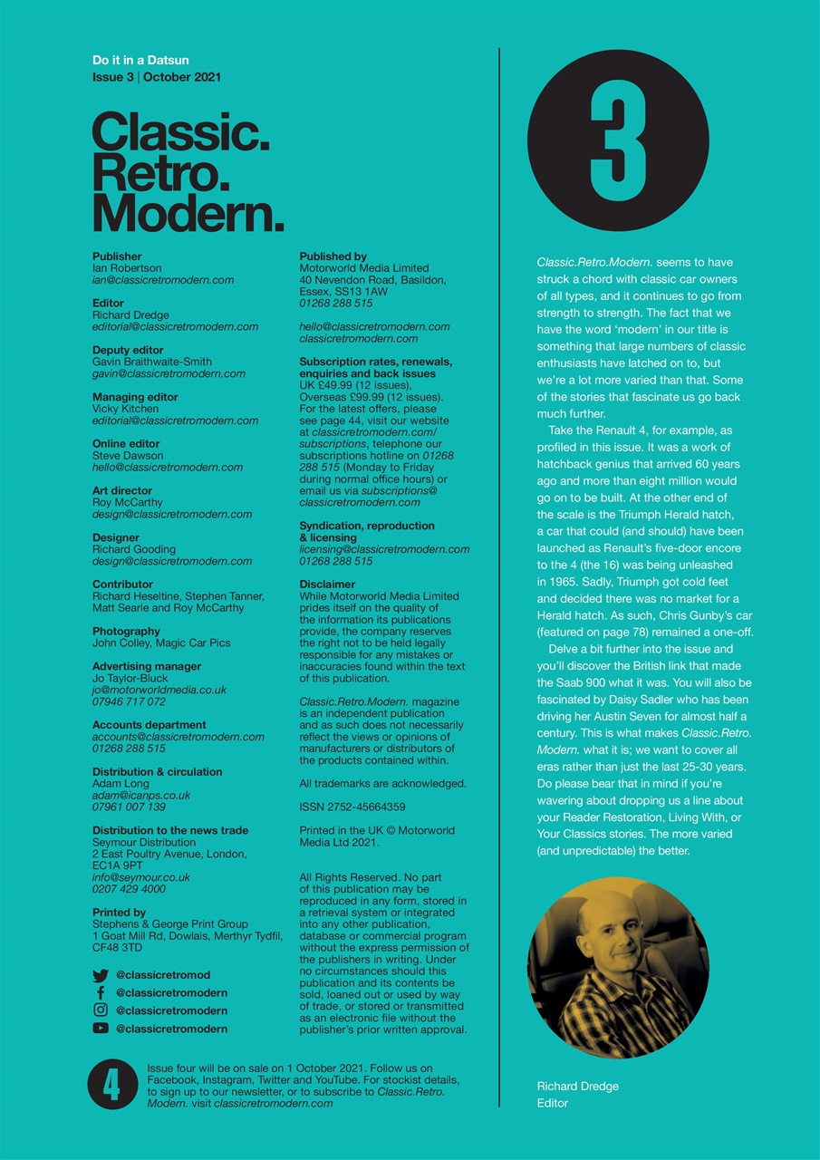 Classic Retro Modern Magazine Preview Pages