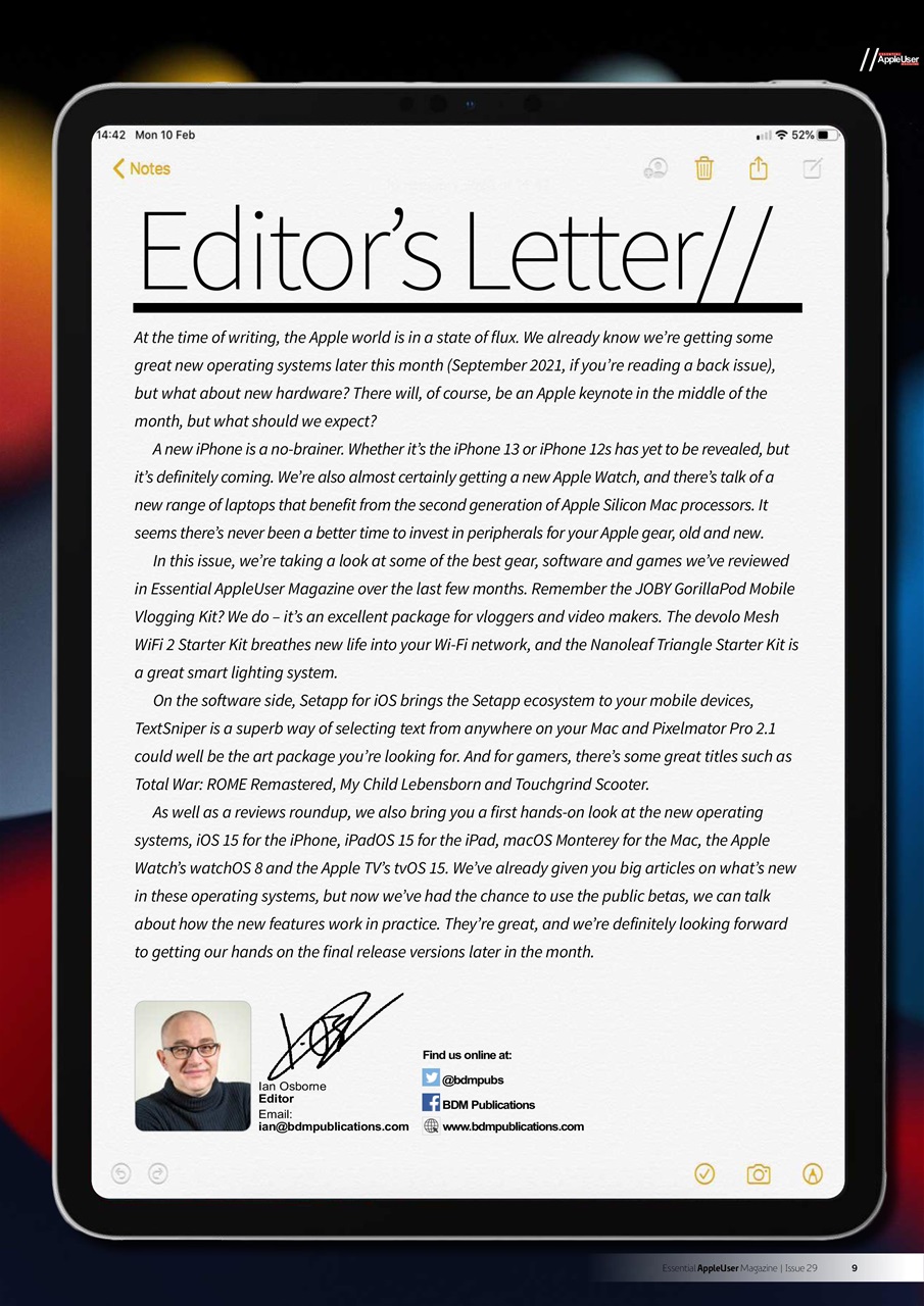 Essential Apple User Preview Pages