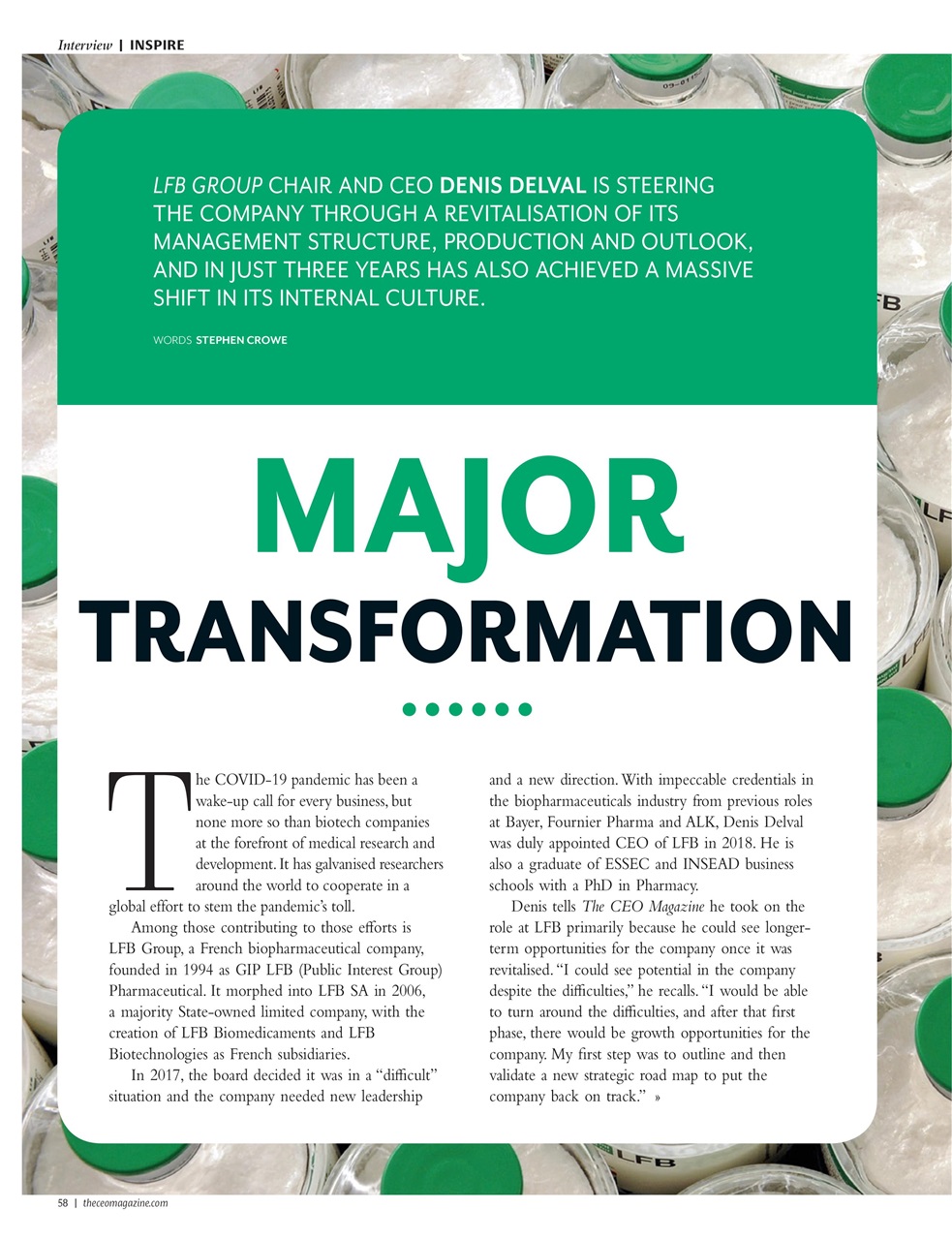 The CEO Magazine EMEA Preview Pages