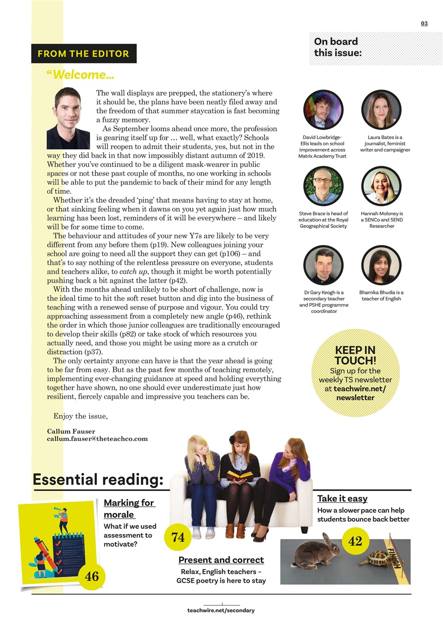 Teach Secondary Preview Pages