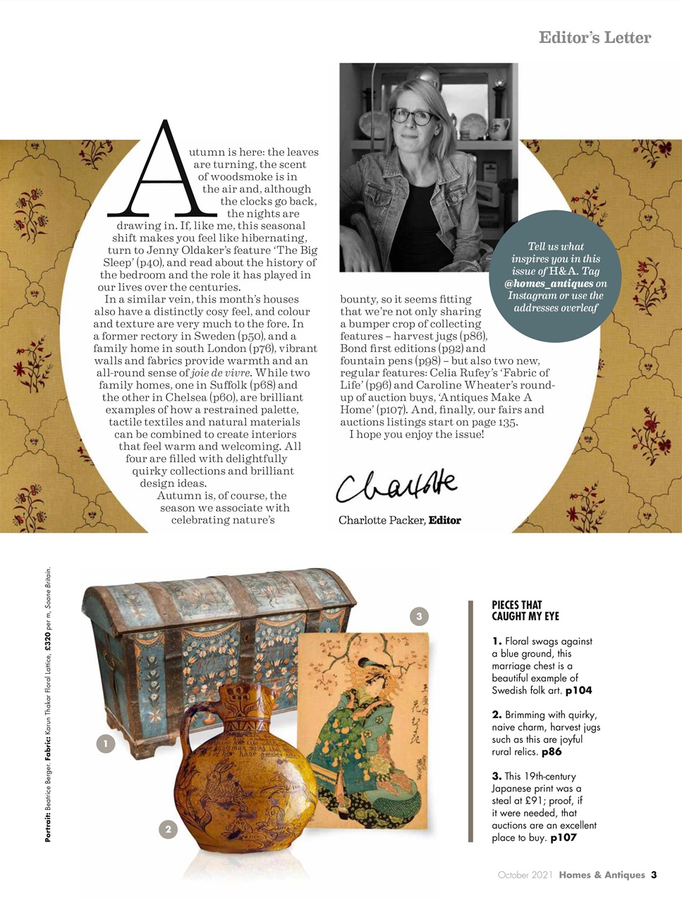 Homes & Antiques Magazine Preview Pages