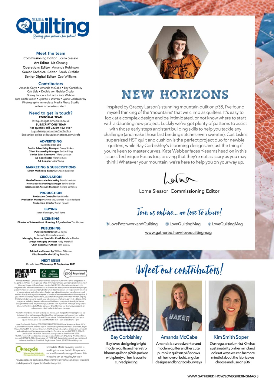 Love Patchwork & Quilting Preview Pages