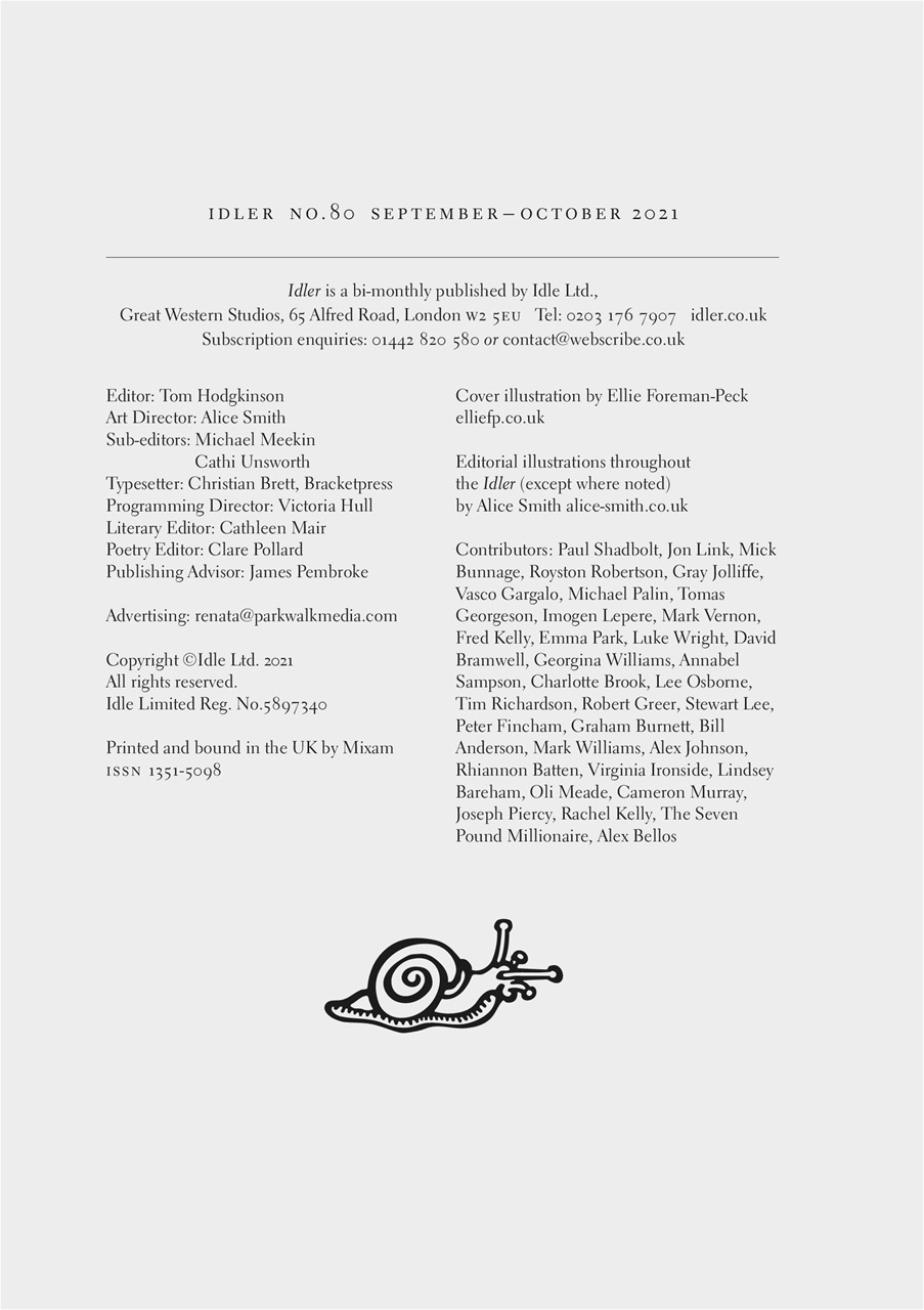 The Idler Magazine Preview Pages