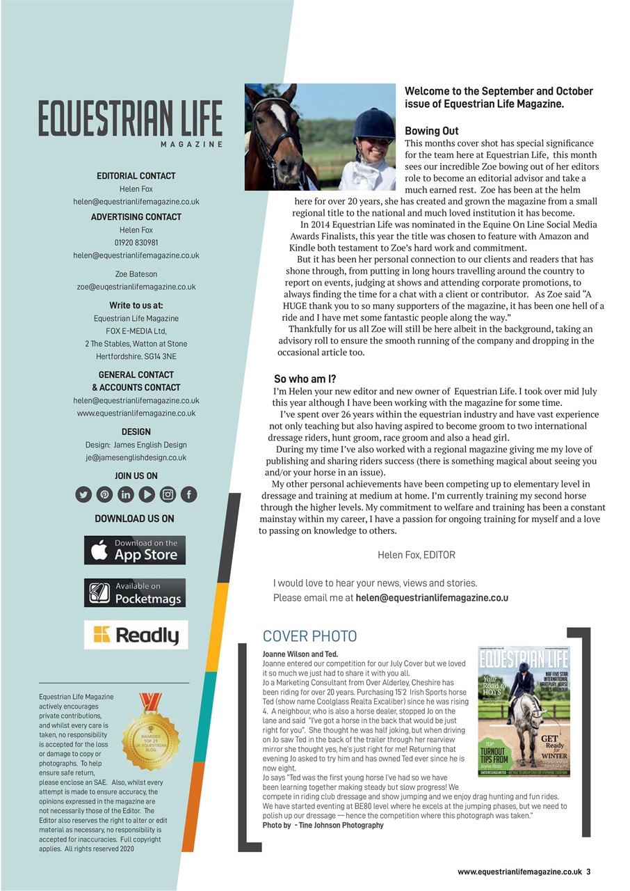 Equestrian Life Magazine Preview Pages