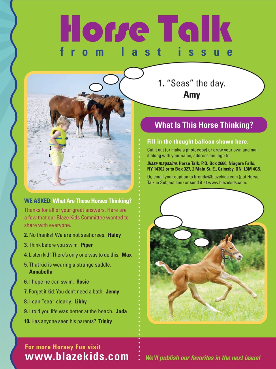 Blaze Magazine For Horse Crazy Kids Preview Pages