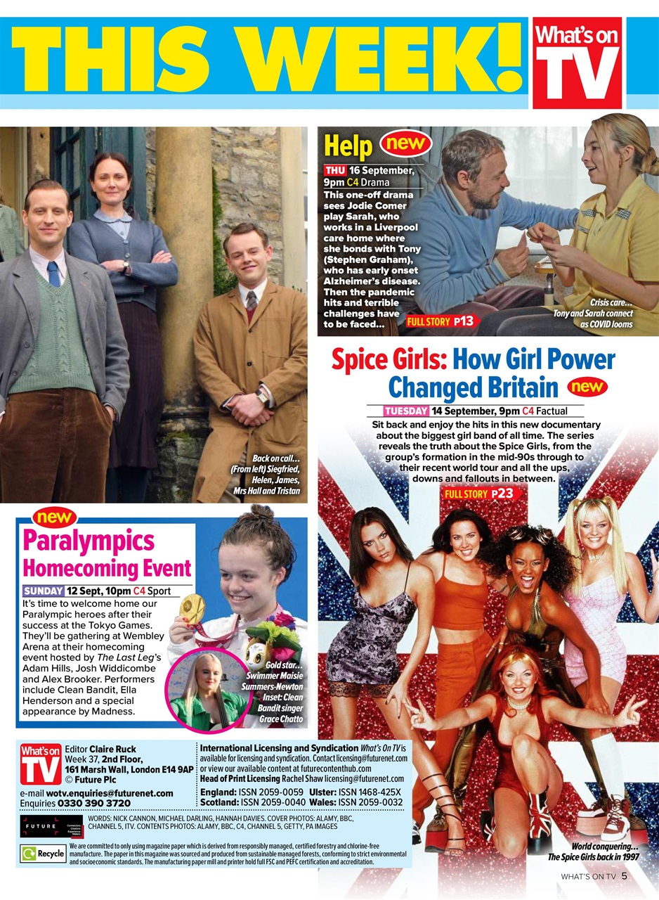 What's on TV Preview Pages