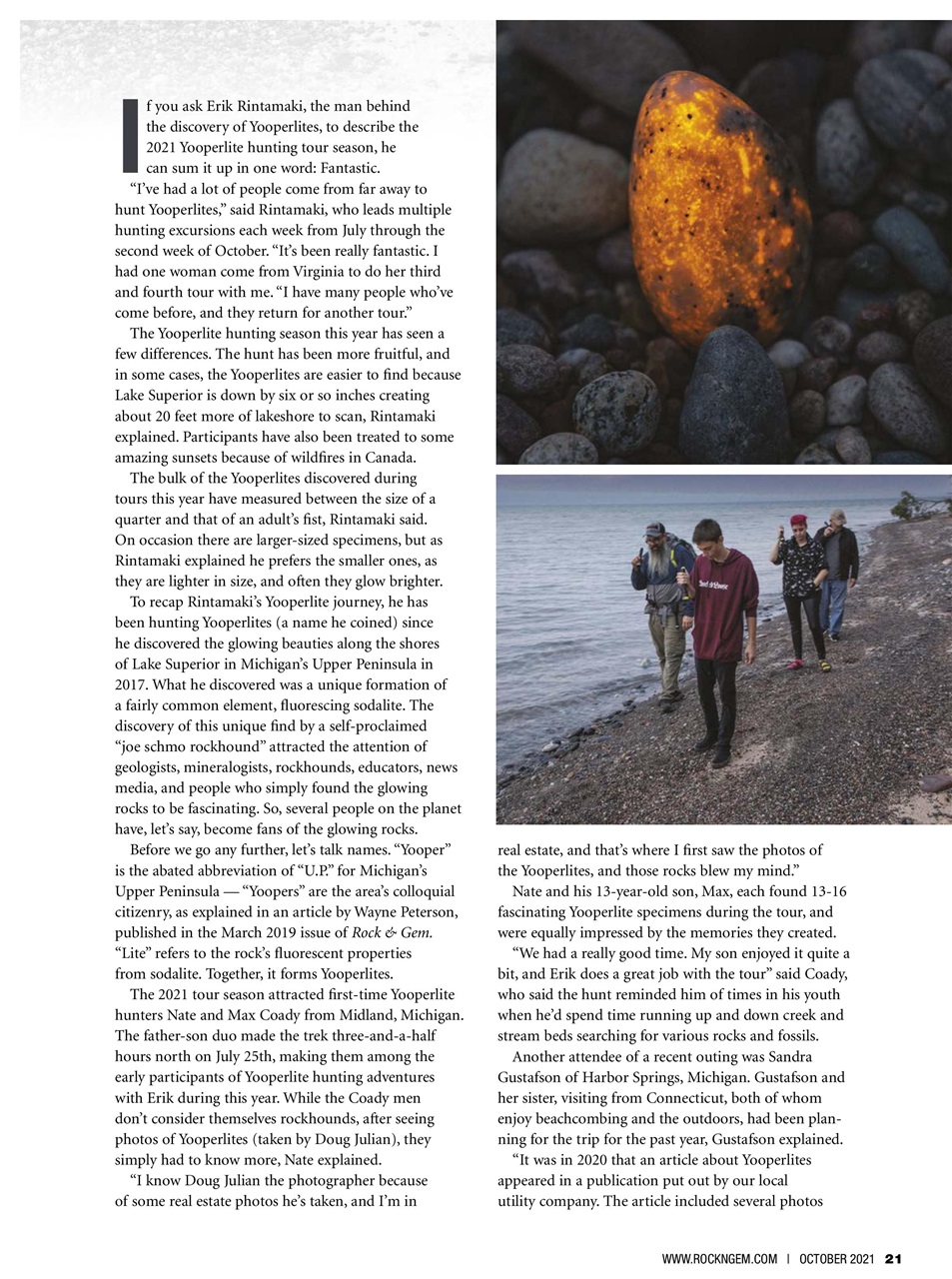 Rock&Gem Magazine Preview Pages