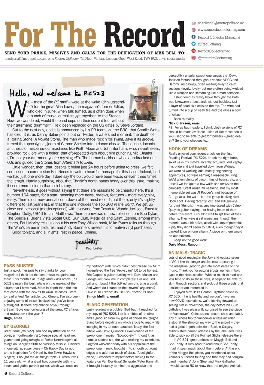 Record Collector Preview Pages