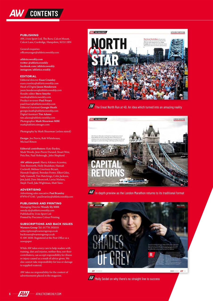 AW – Athletics Weekly Magazine Preview Pages