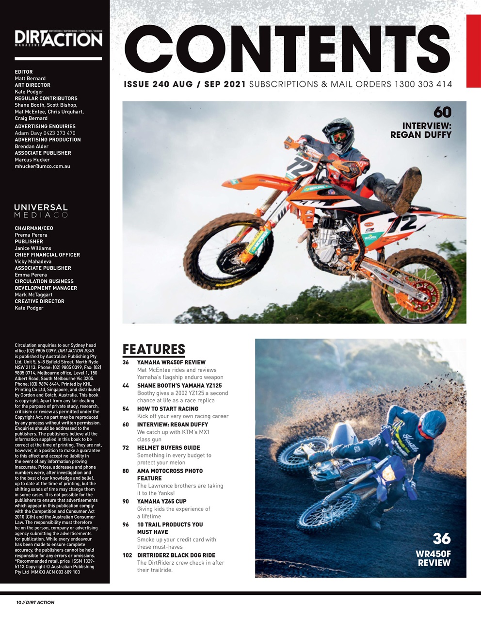 Dirt Action Preview Pages
