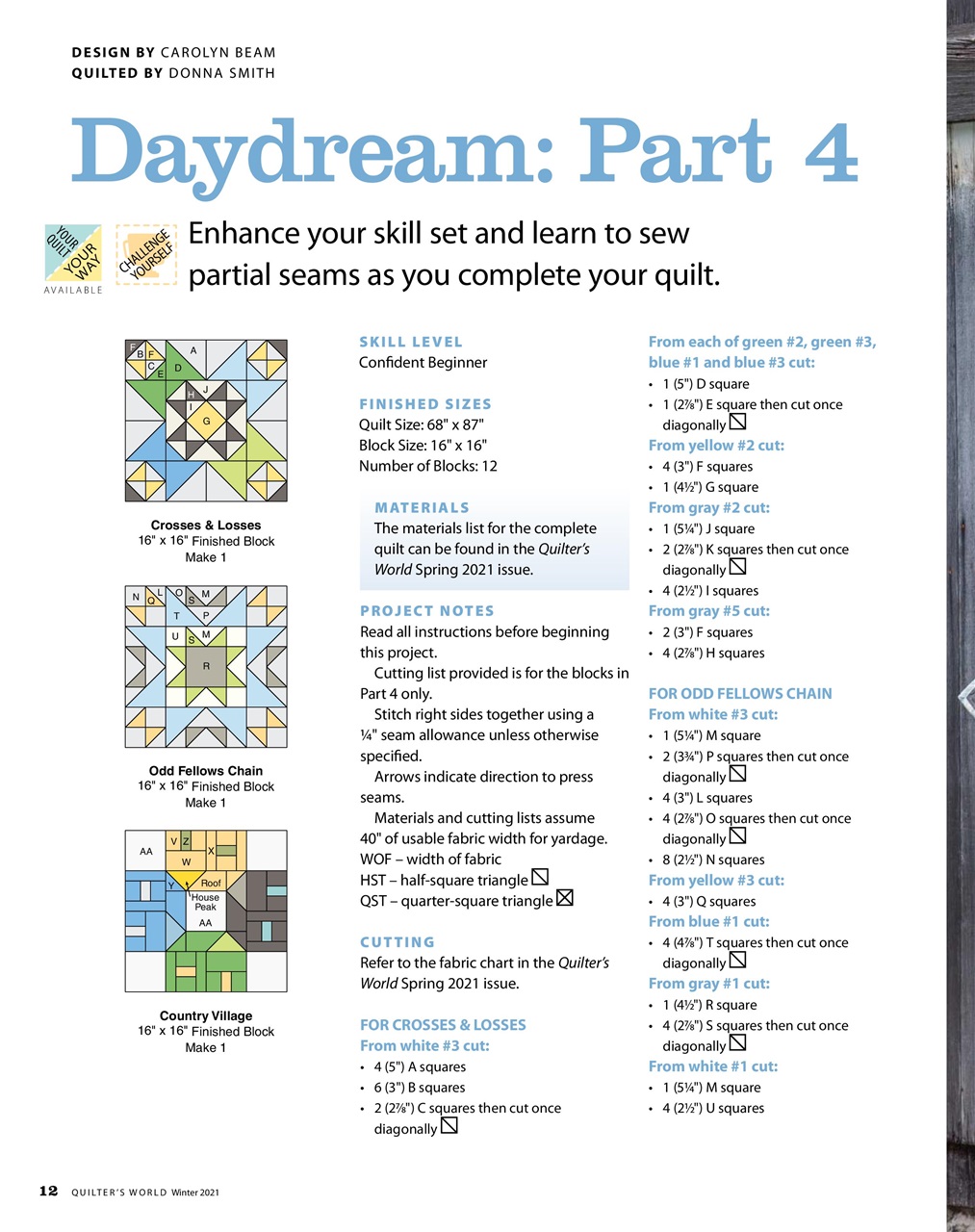 Quilter's World Preview Pages