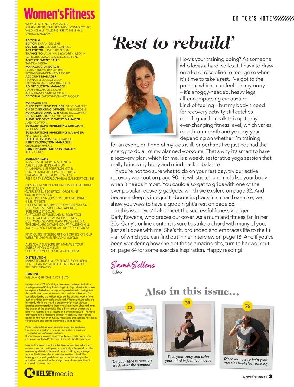 Women’s Fitness Preview Pages