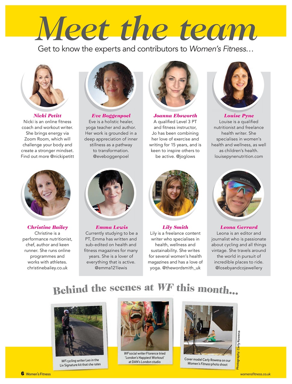 Women’s Fitness Preview Pages