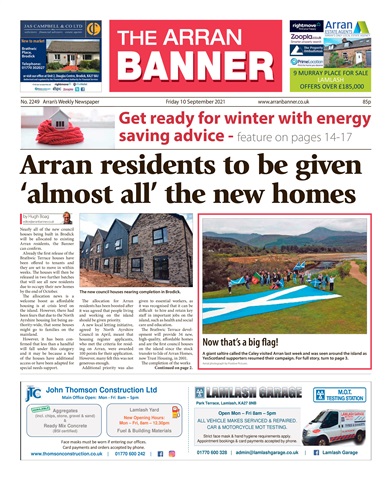 Arran Banner issue 10 Sep 2021