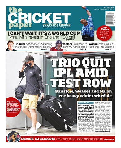 The Cricket Paper issue 12th September 2021