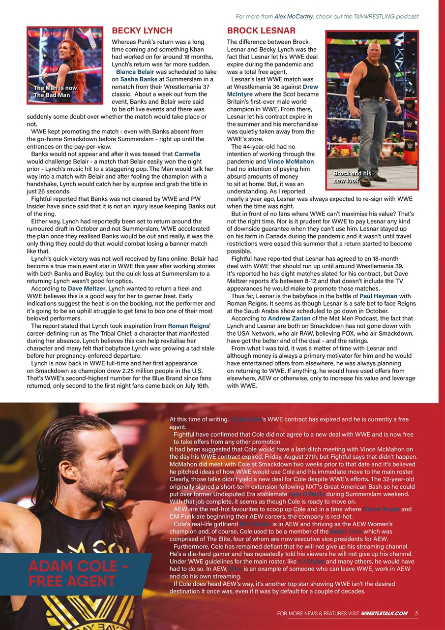 Wrestletalk Magazine Preview Pages