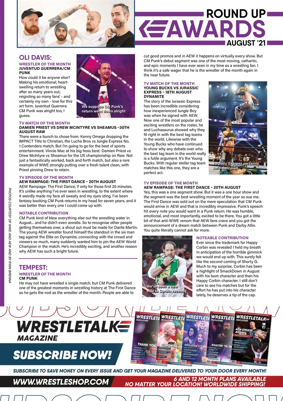 Wrestletalk Magazine Preview Pages