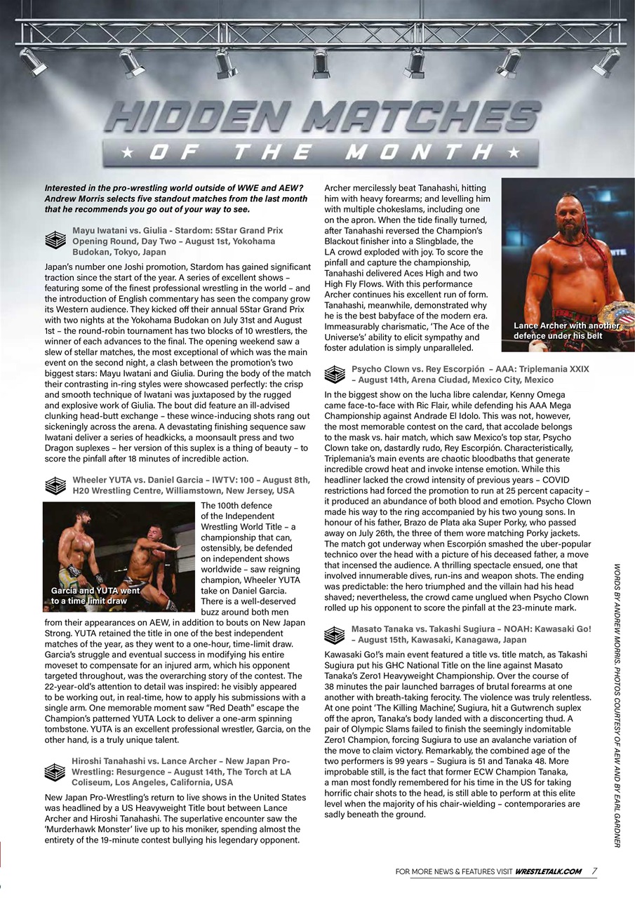 Wrestletalk Magazine Preview Pages
