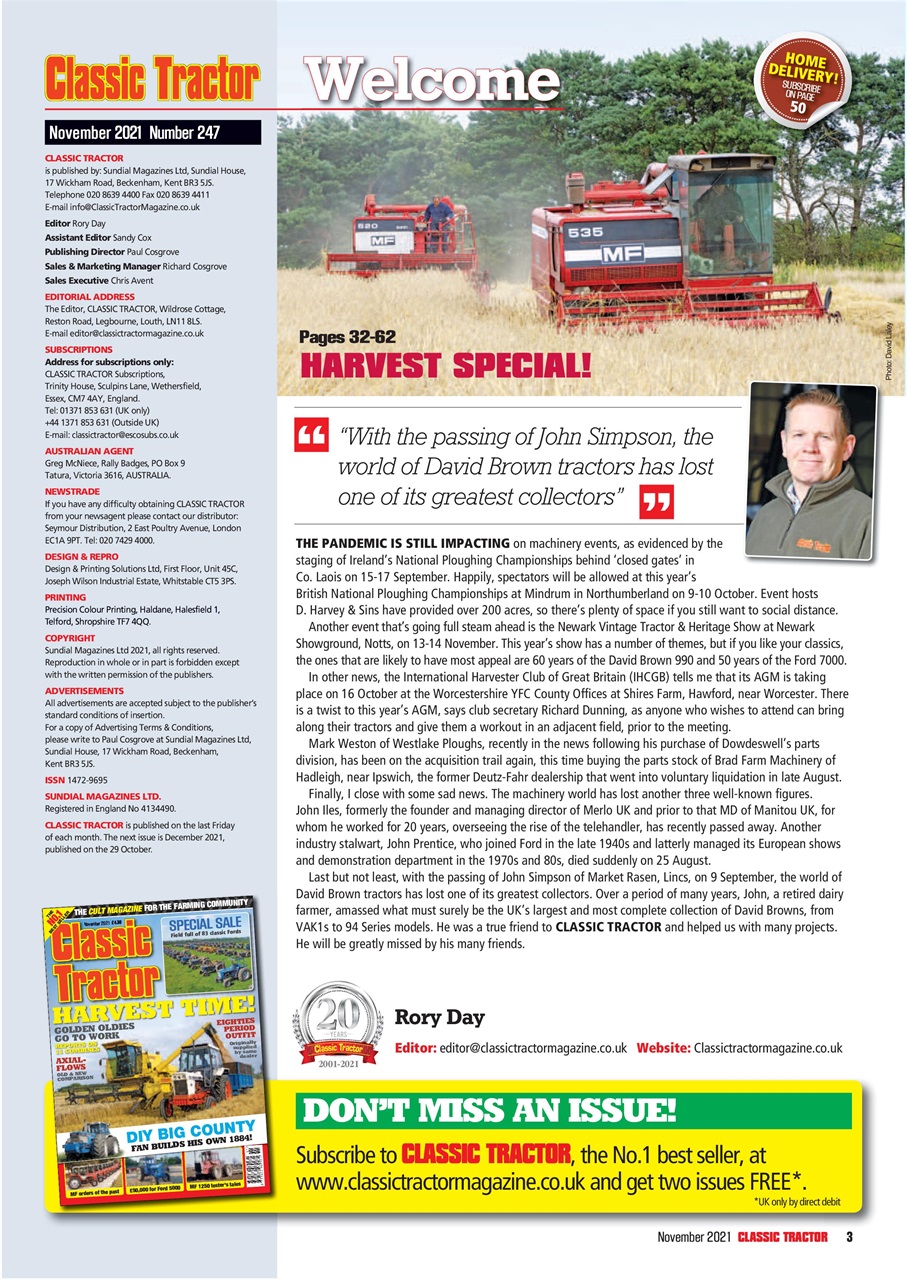 Classic Tractor Preview Pages