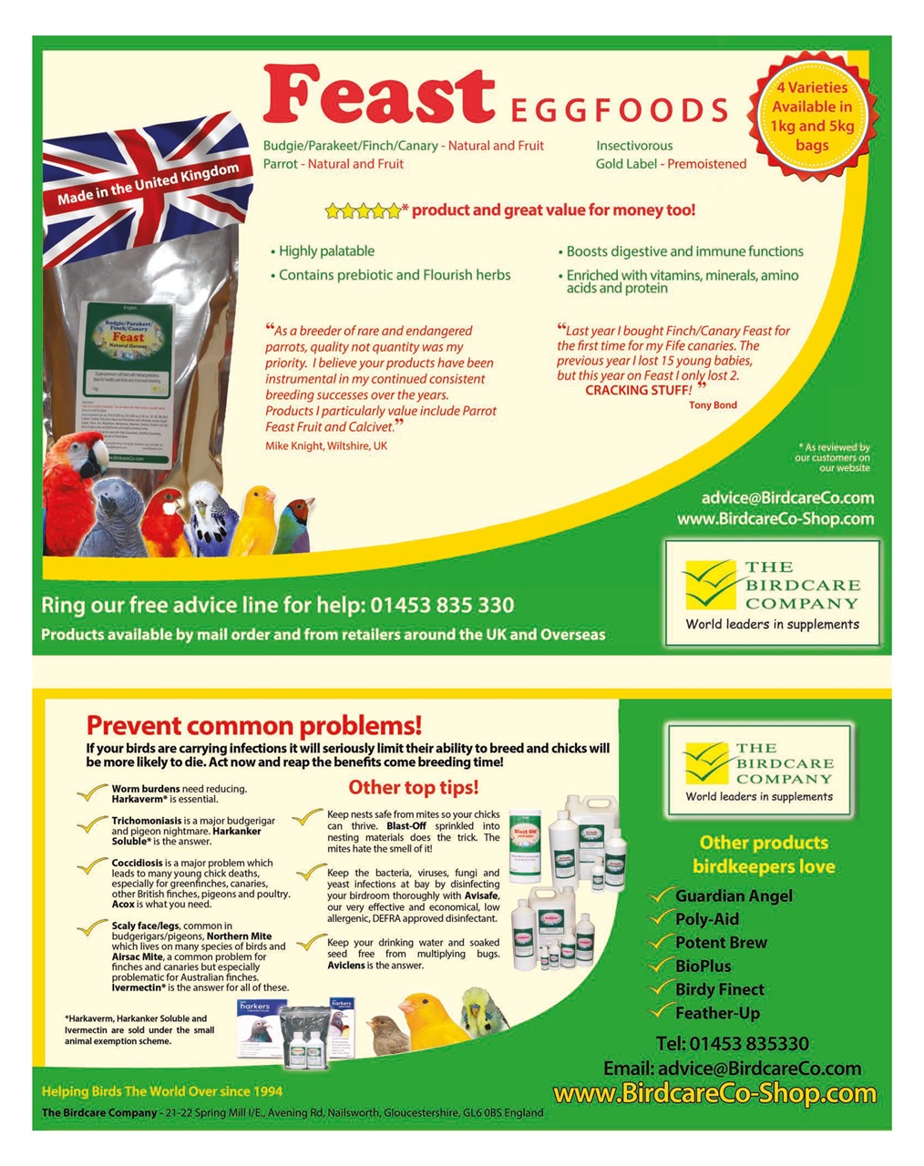 Cage & Aviary Birds Preview Pages