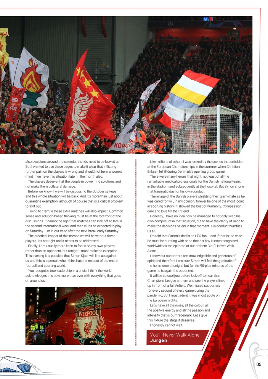 Liverpool FC Programmes Preview Pages