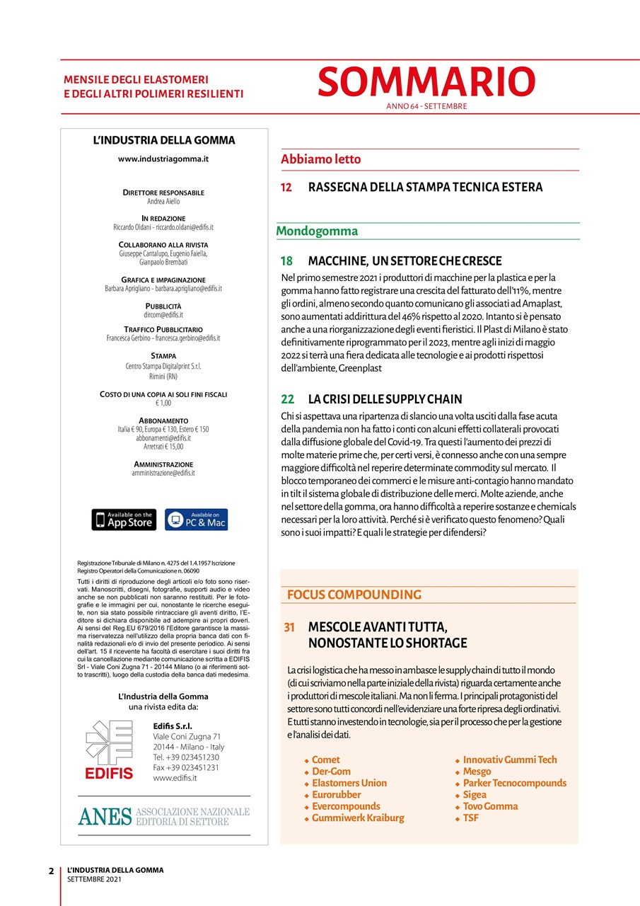 L’industria della Gomma Preview Pages