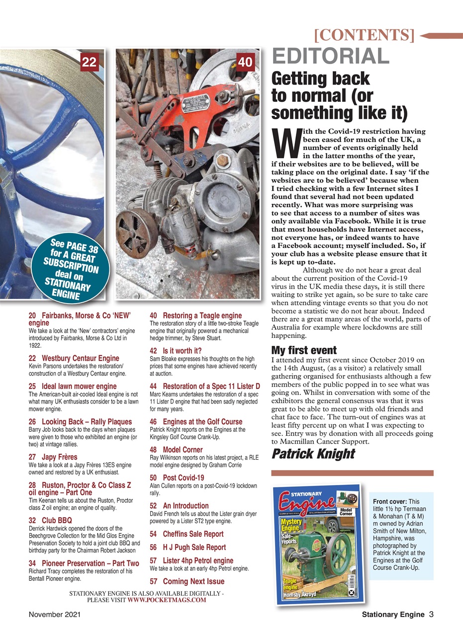 Stationary Engine Preview Pages