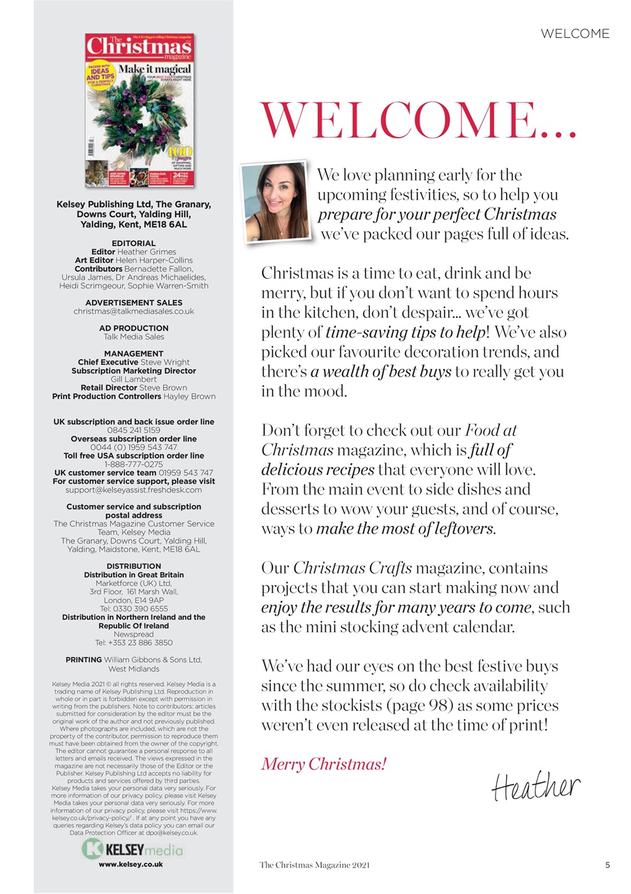 The Christmas Magazine Preview Pages