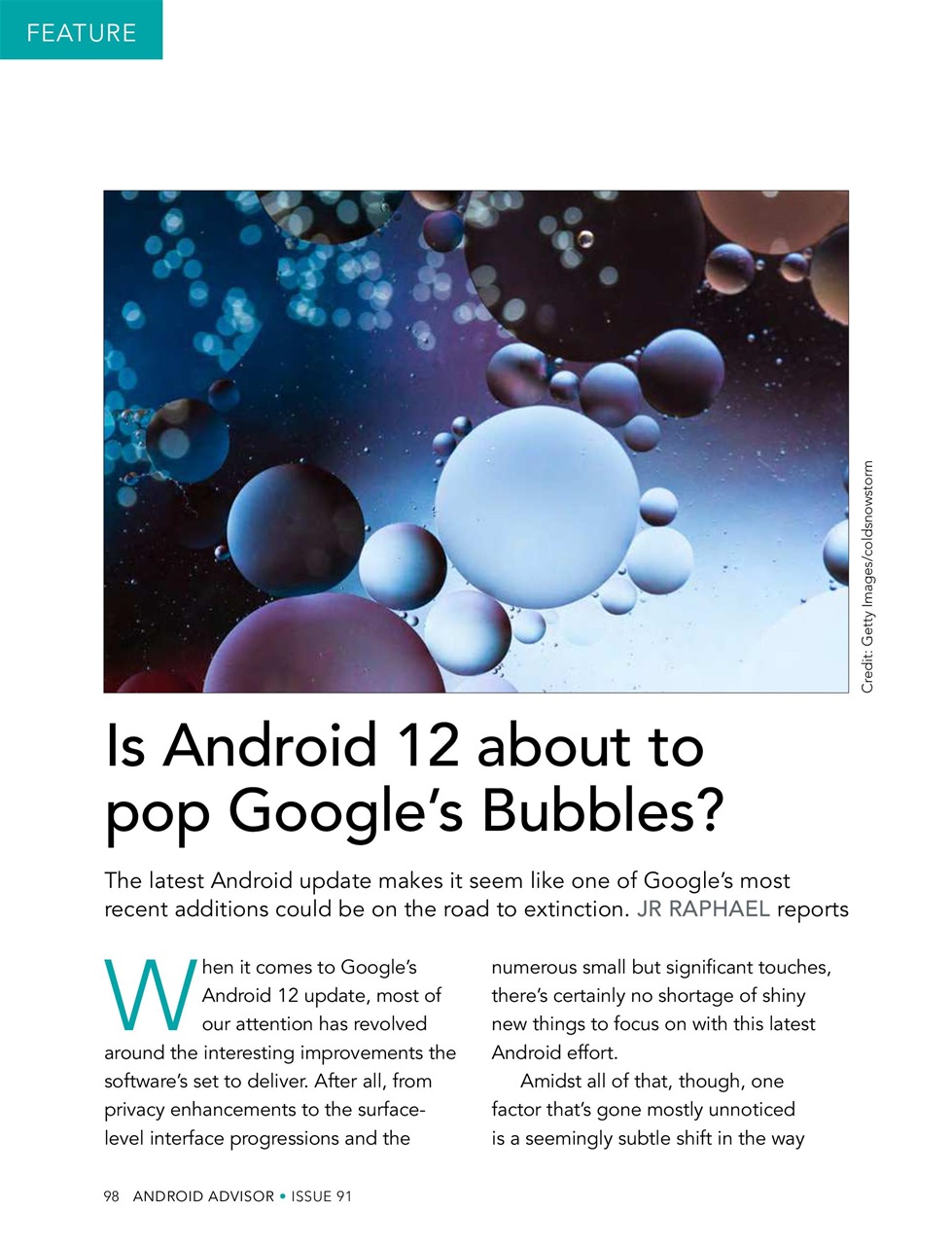 Android Advisor Preview Pages