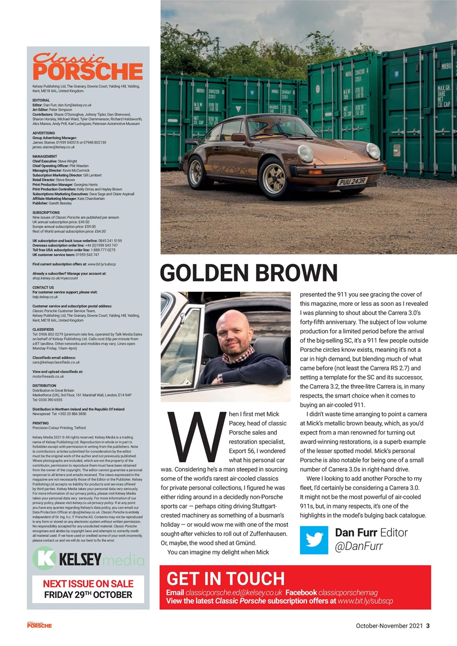 Classic Porsche Preview Pages