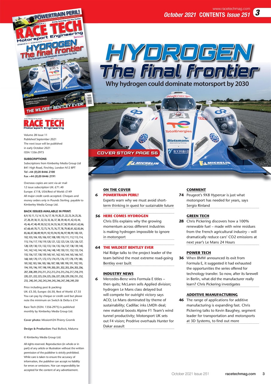 Race Tech Preview Pages