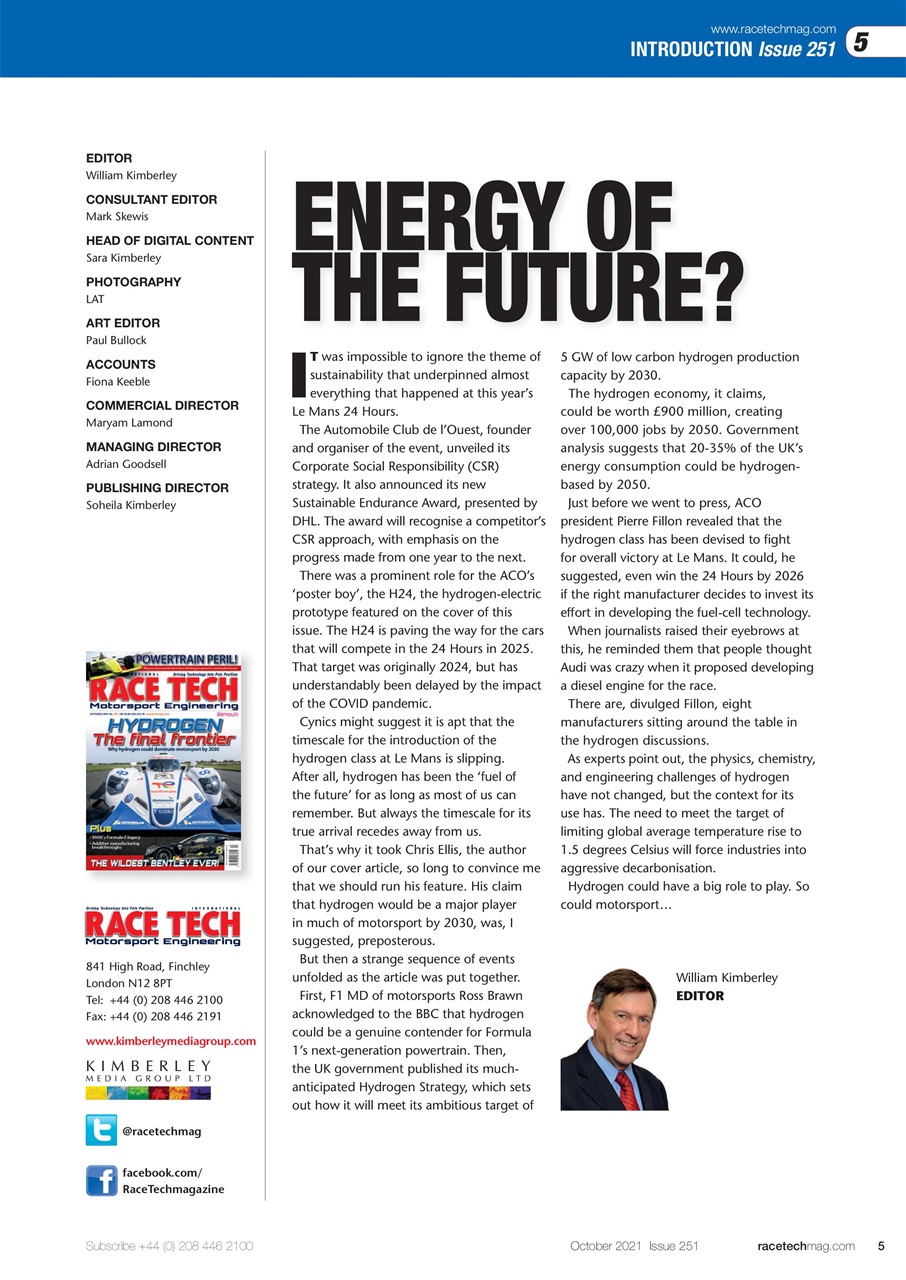 Race Tech Preview Pages