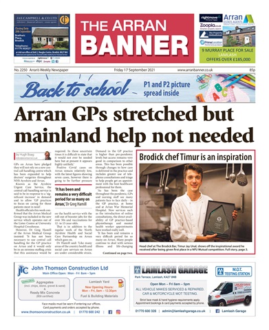Arran Banner issue 17 Sep 2021
