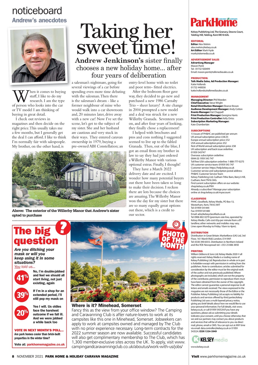 Park Home & Holiday Living Preview Pages